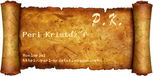 Perl Kristóf névjegykártya