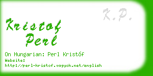 kristof perl business card