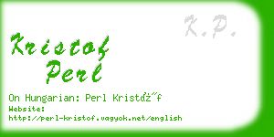 kristof perl business card